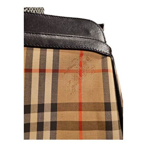 BURBERRY Nova Check & Leather Handbag Crossbody Clutch - Picture 4 of 8